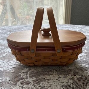 Longaberger 2006 Tree Trimming Woven Basket with Handles